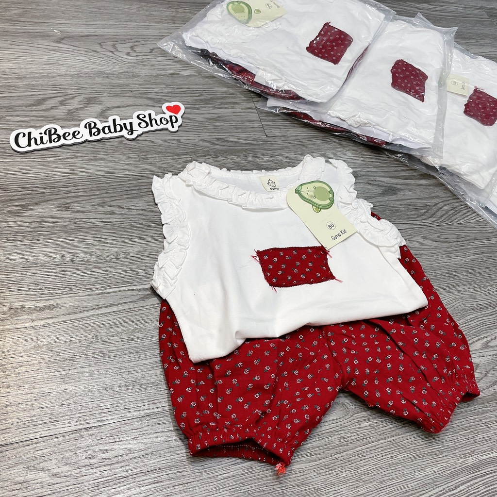 G900-Bộ cotton SN q bom hoa nhí đỏ (08.17kg)