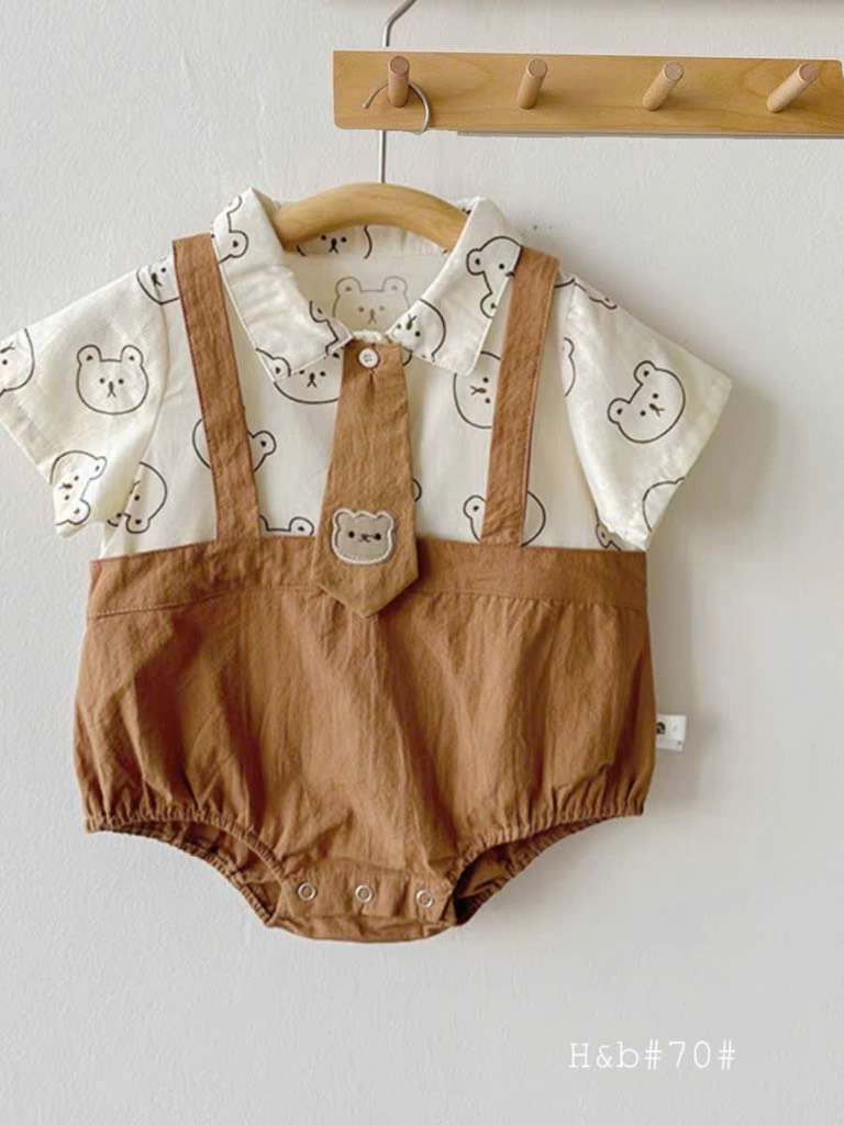 BD079-Body suit cà vạt nâu (04.11.059)