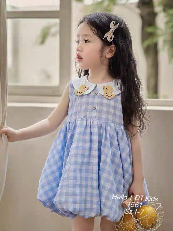 V410-Váy caro vịt thêu dáng bí (09.22kg)