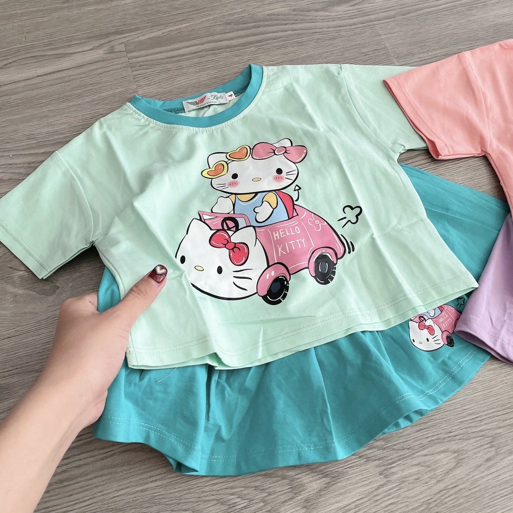 G552-Bộ cotton Kitty chân váy (09.28.5666)