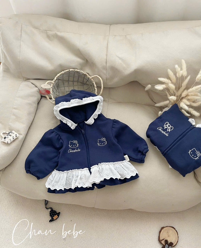 K161-Áo khoác thun Kitty than bèo (08.14kg)