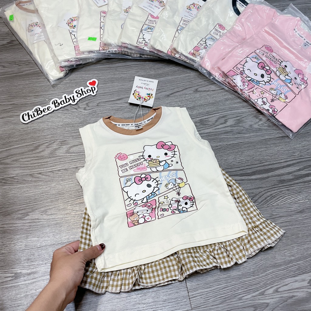 G891-Bộ cotton SN Kitty q caro (10.18kg)