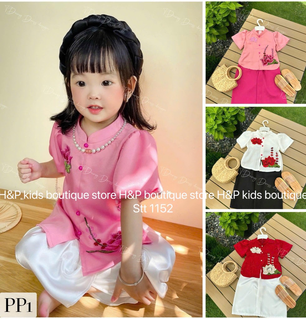 G332-Set áo quần bà ba hoa sen 20S1-10