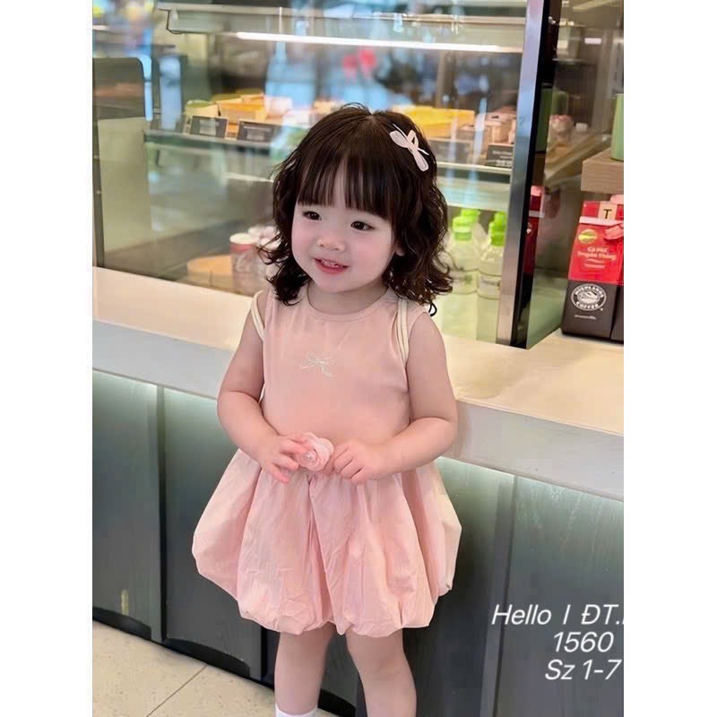 V409-Váy cotton SN nơ bí phồng (10.22kg)