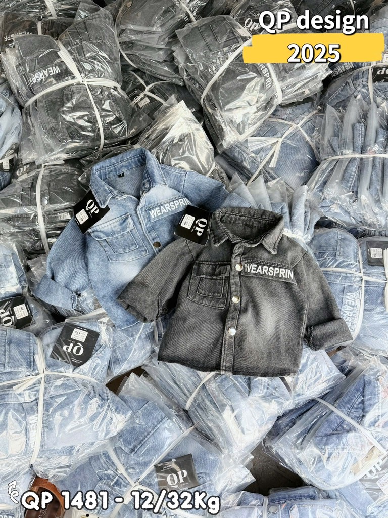 K171-Áo khoác jean xanh túi Wear