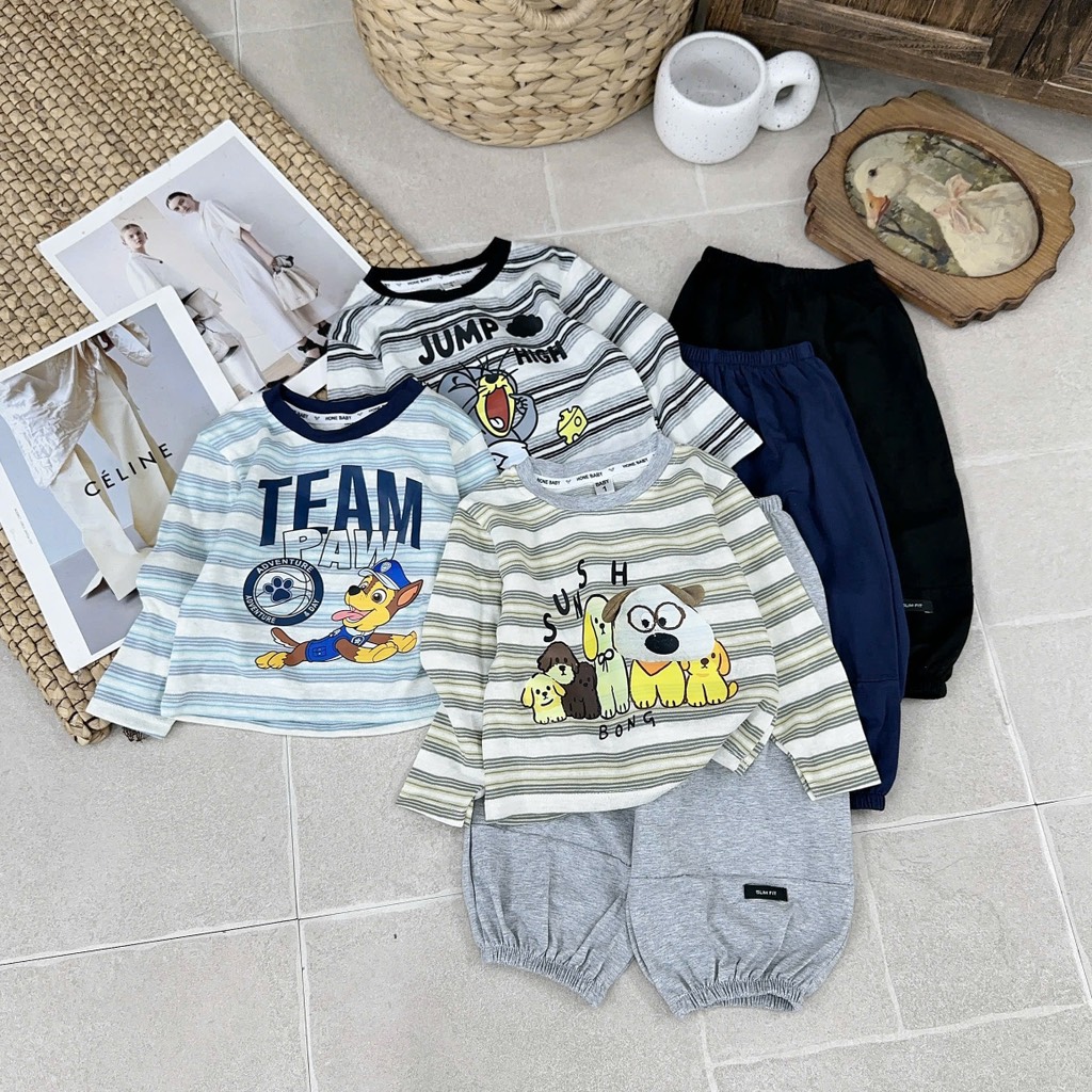 T769-Bộ dài giấy kẻ quần cotton bom (10.26kg)