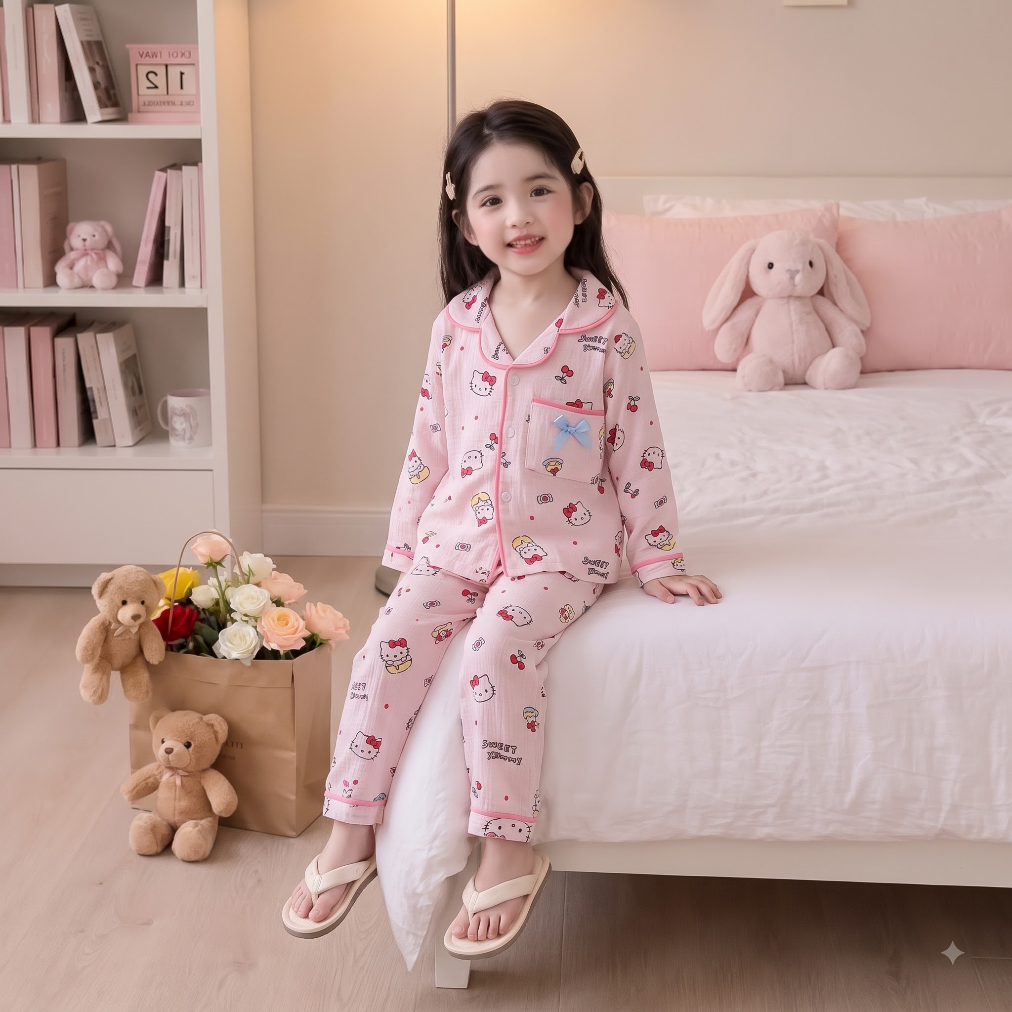 G924-Bộ pizama đũi hàn bé gái (10.19kg)