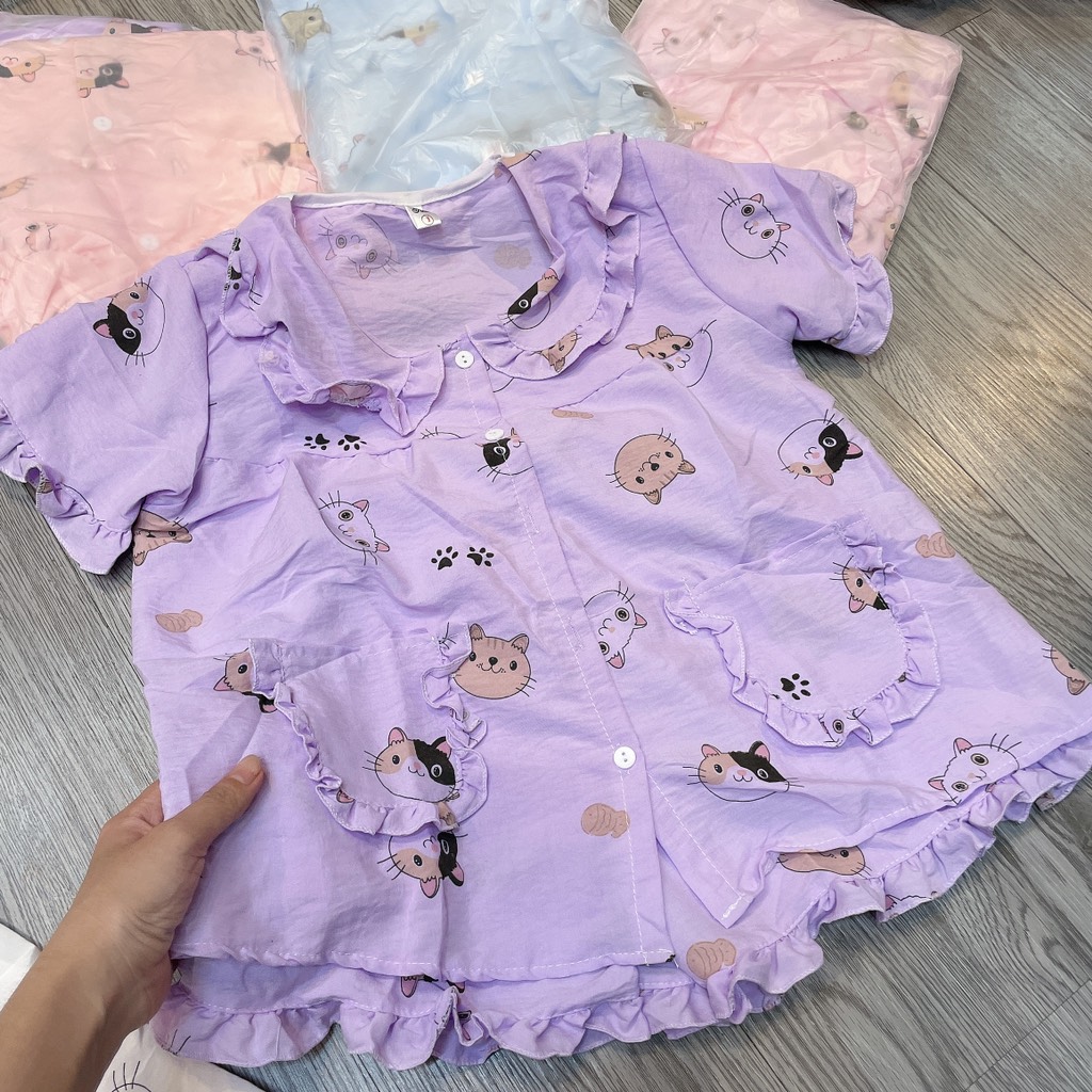 B522-Bộ pijama mèo đũi hàn Đại (20.32kg)