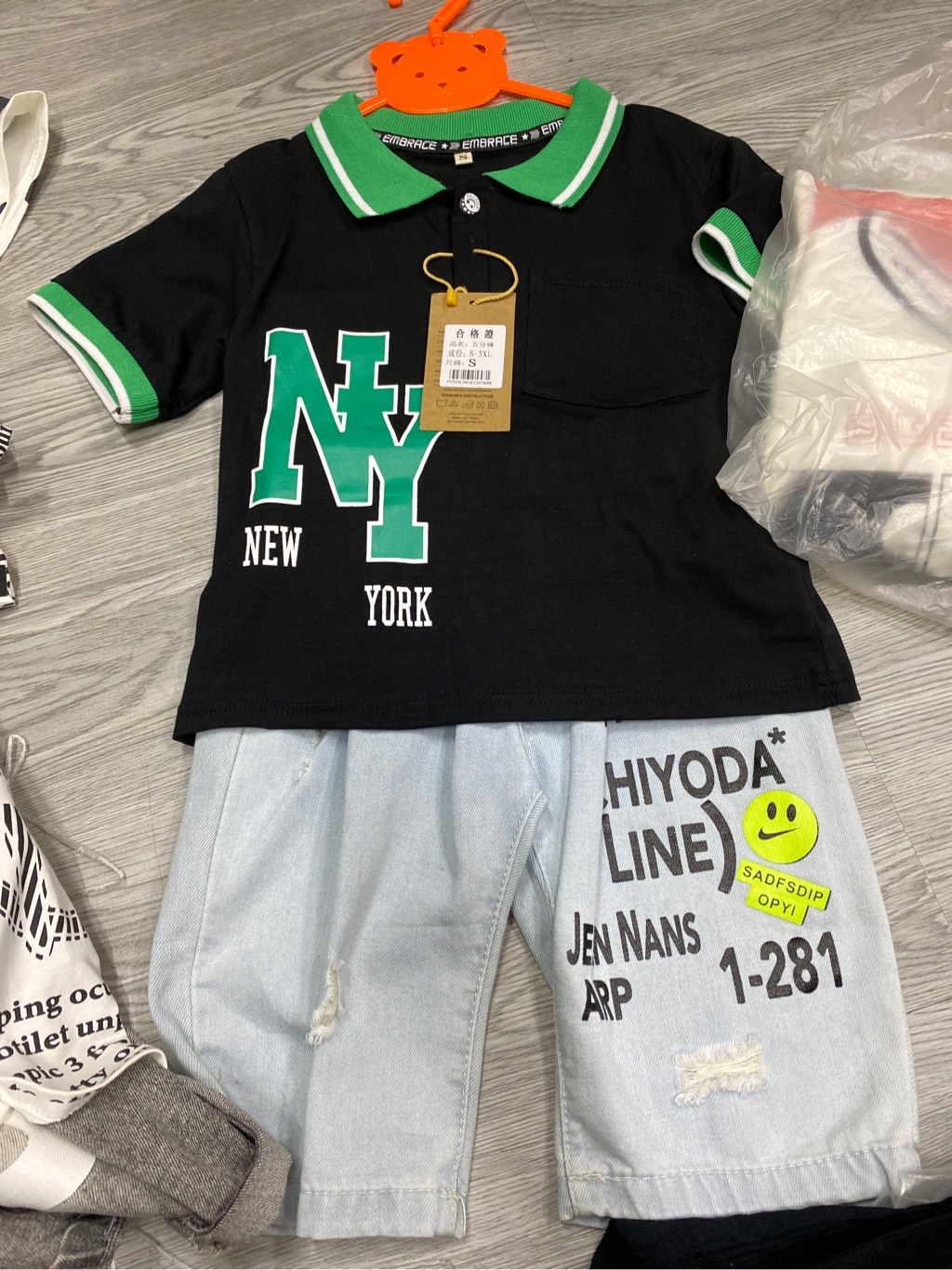 T049-Set jean QC bé trai đại