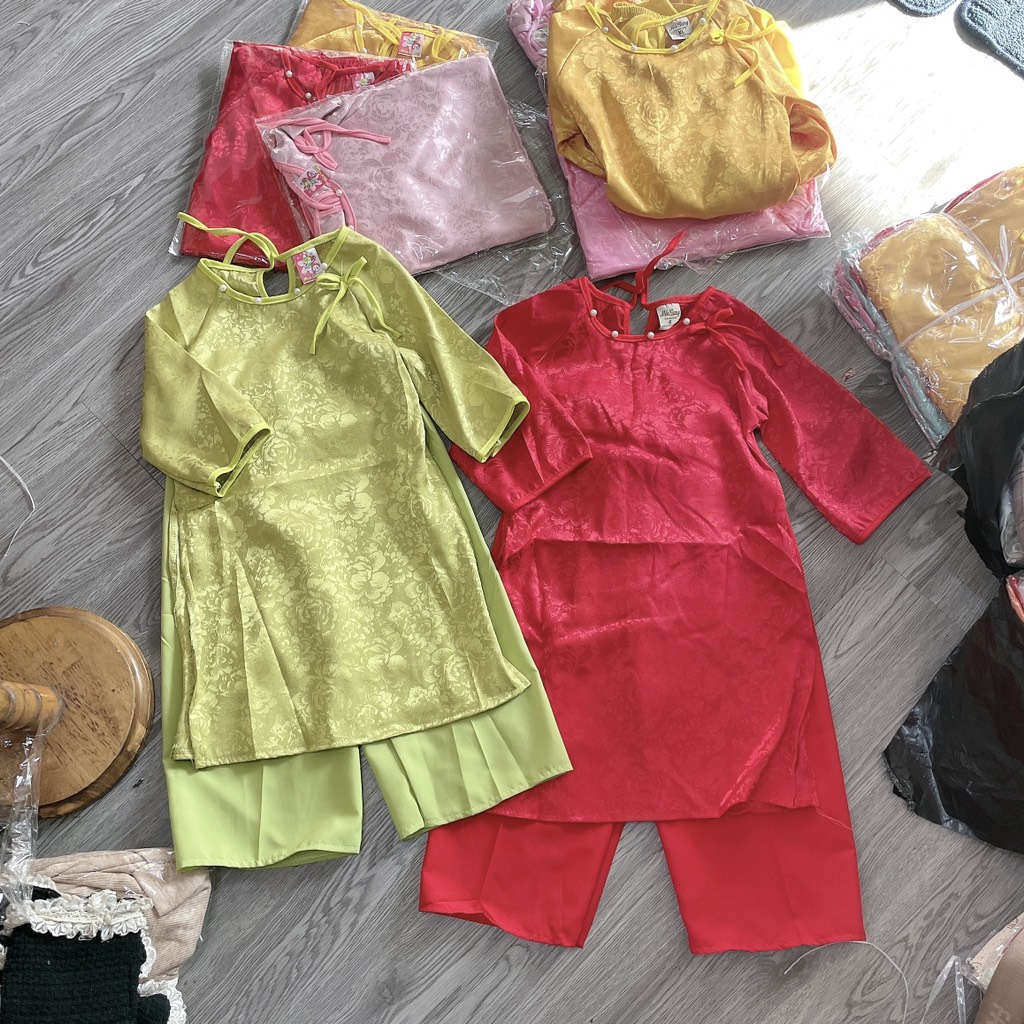 B462-Áo dài gấm nơ ngọc Đại 18/XL (16.20kg)