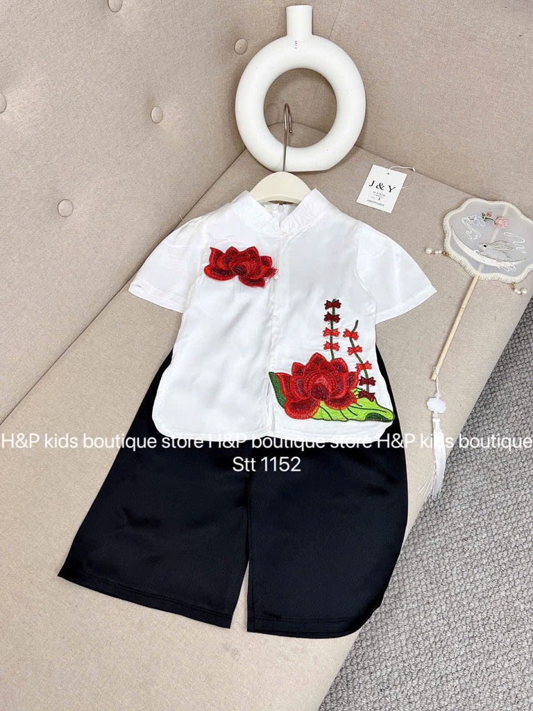 G332-Set áo quần bà ba hoa sen 20S1-10