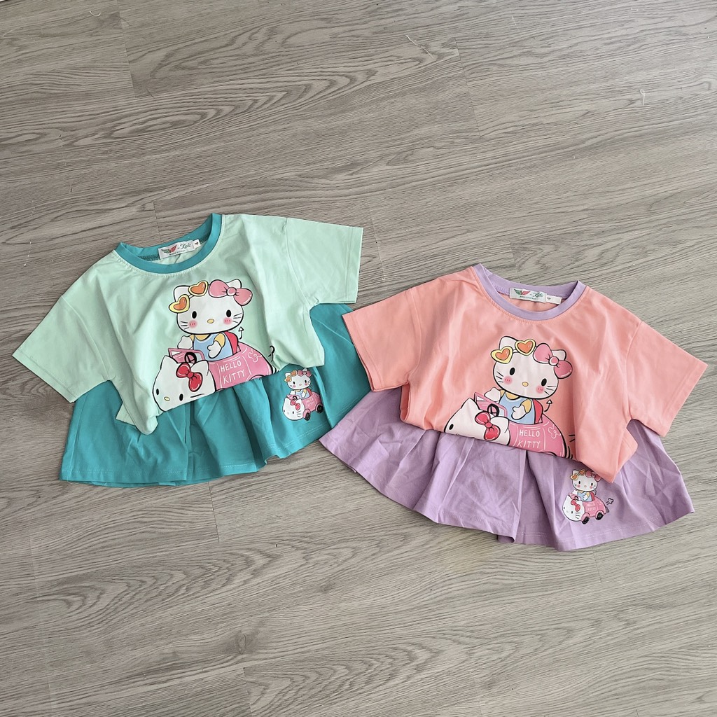 G552-Bộ cotton Kitty chân váy (09.28.5666)