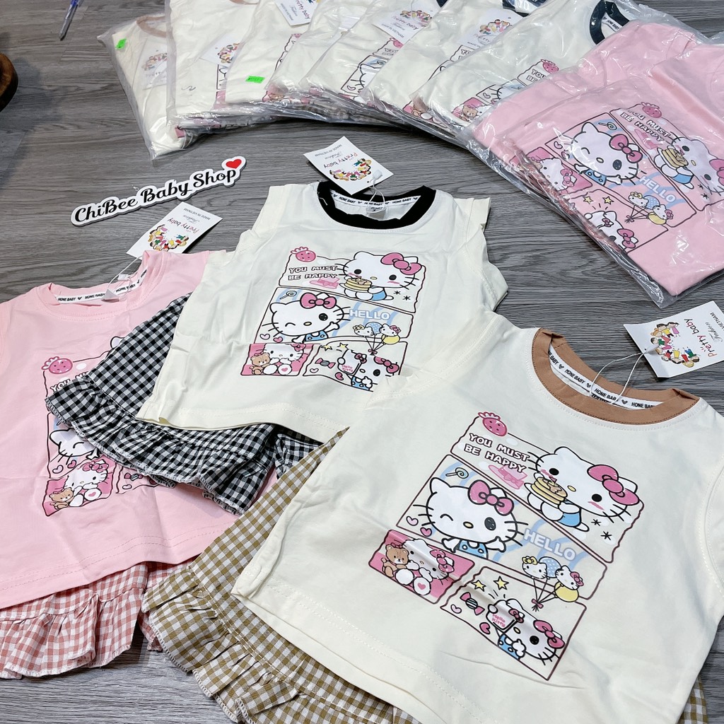 G891-Bộ cotton SN Kitty q caro (10.18kg)