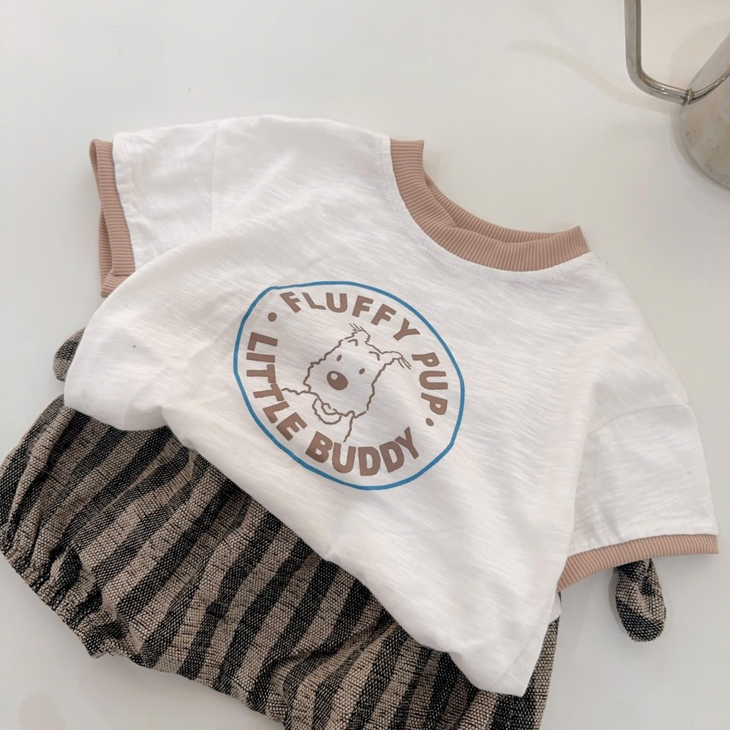 T725-Bộ cún cotton xước quần kẻ (06.16kg)