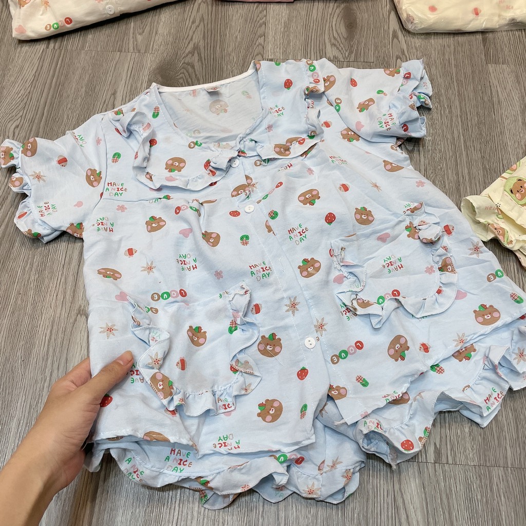 B521-Bộ pijama gấu đũi hàn Đại (20.32kg)