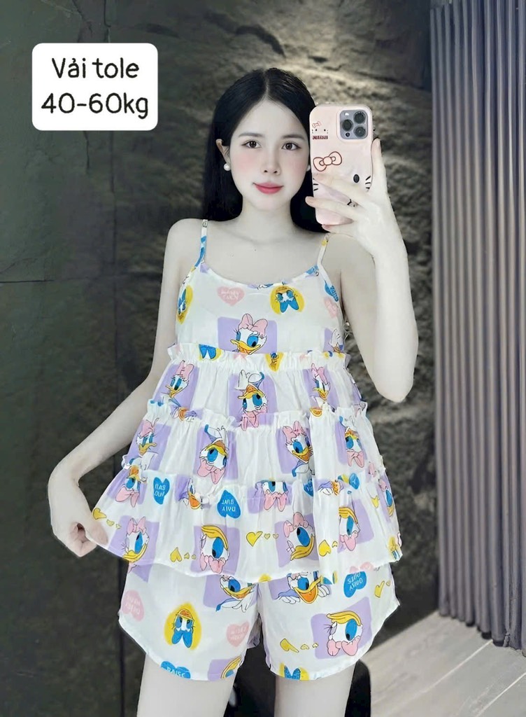 N048-Pijama 40-60kg Hai Dây Tole Lanh
