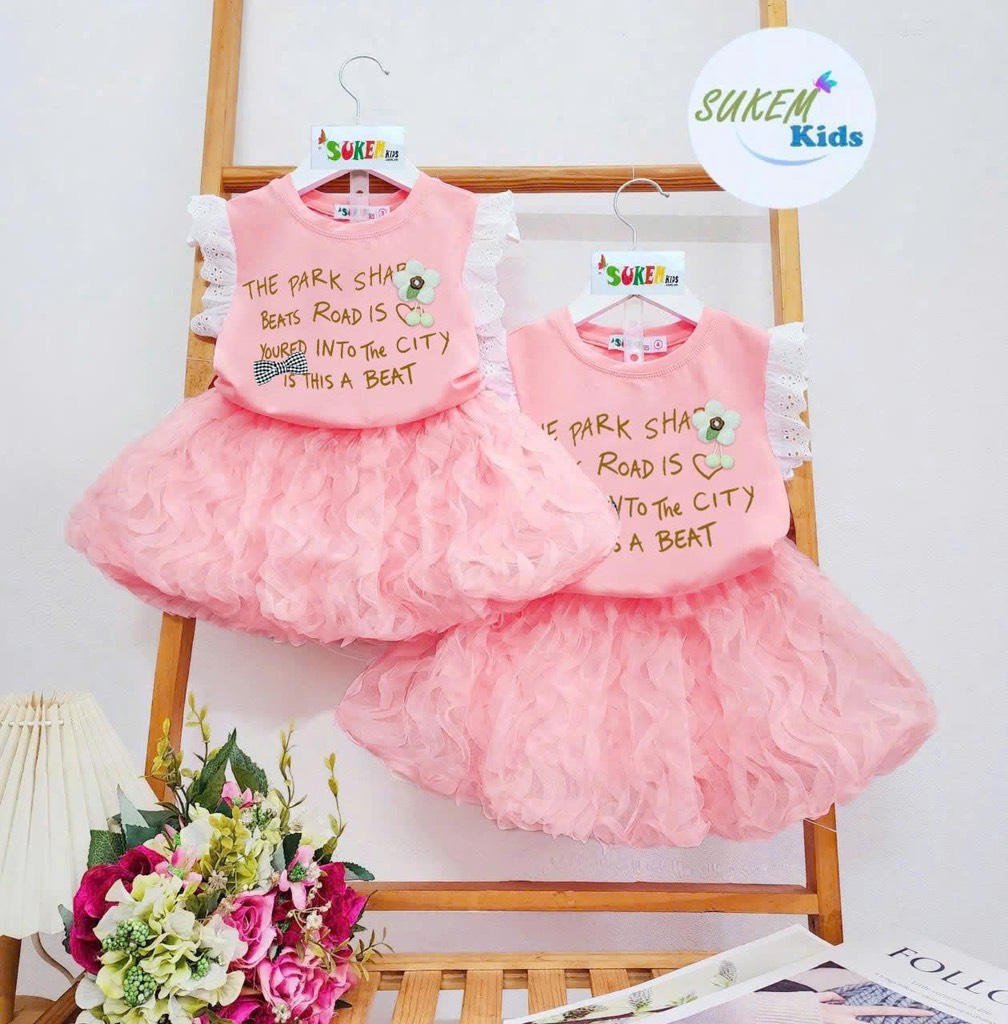 G831-Set áo hoa nổi cv lưới bồng (20.40kg)
