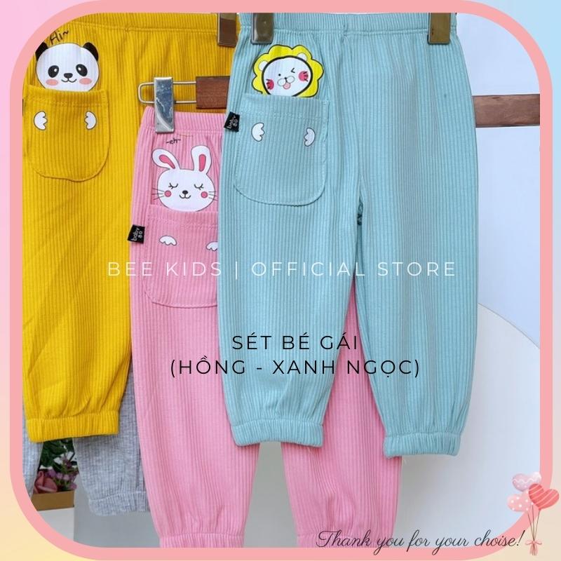 Quần Dài Thu Đông Cho Bé Trai Bé Gái Chất Gân Tăm Mềm Đẹp Dày Dặn Kiểu Dáng Hàn Quốc (size 8-17kg) BEEKIDS268-Q002