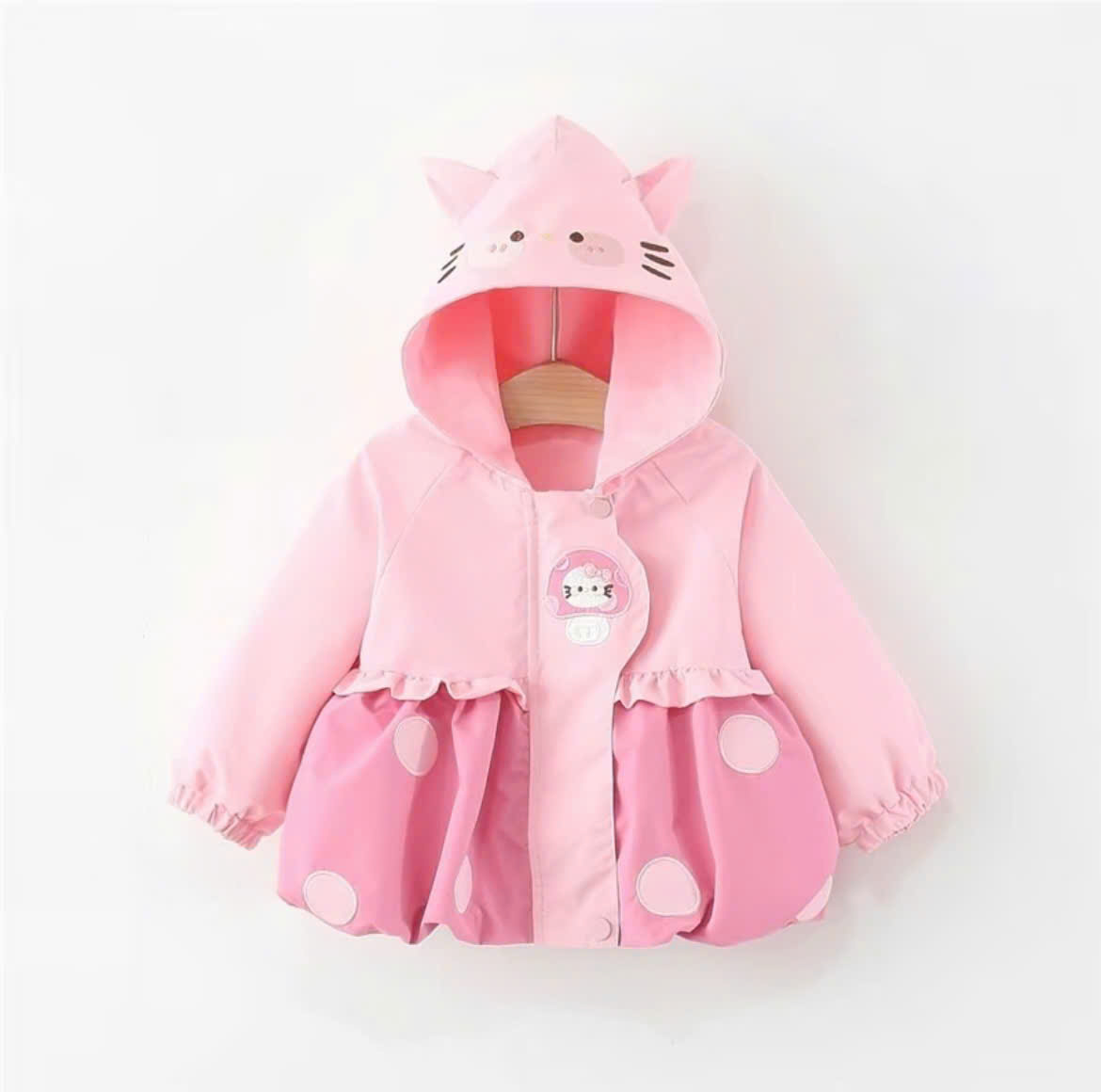 K126-Áo gió lỳ lót lông heo hồng (13.32kg)