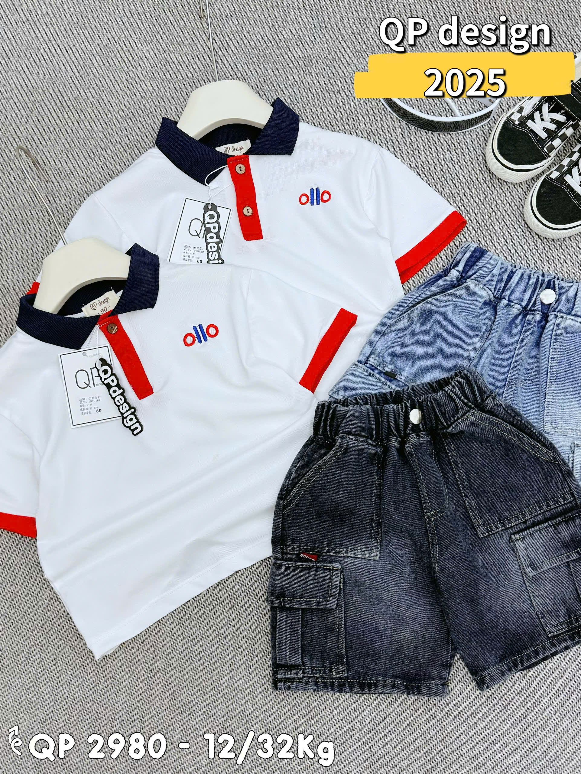 T550-Set polo Alo phối q jean xanh  (11.28kg)