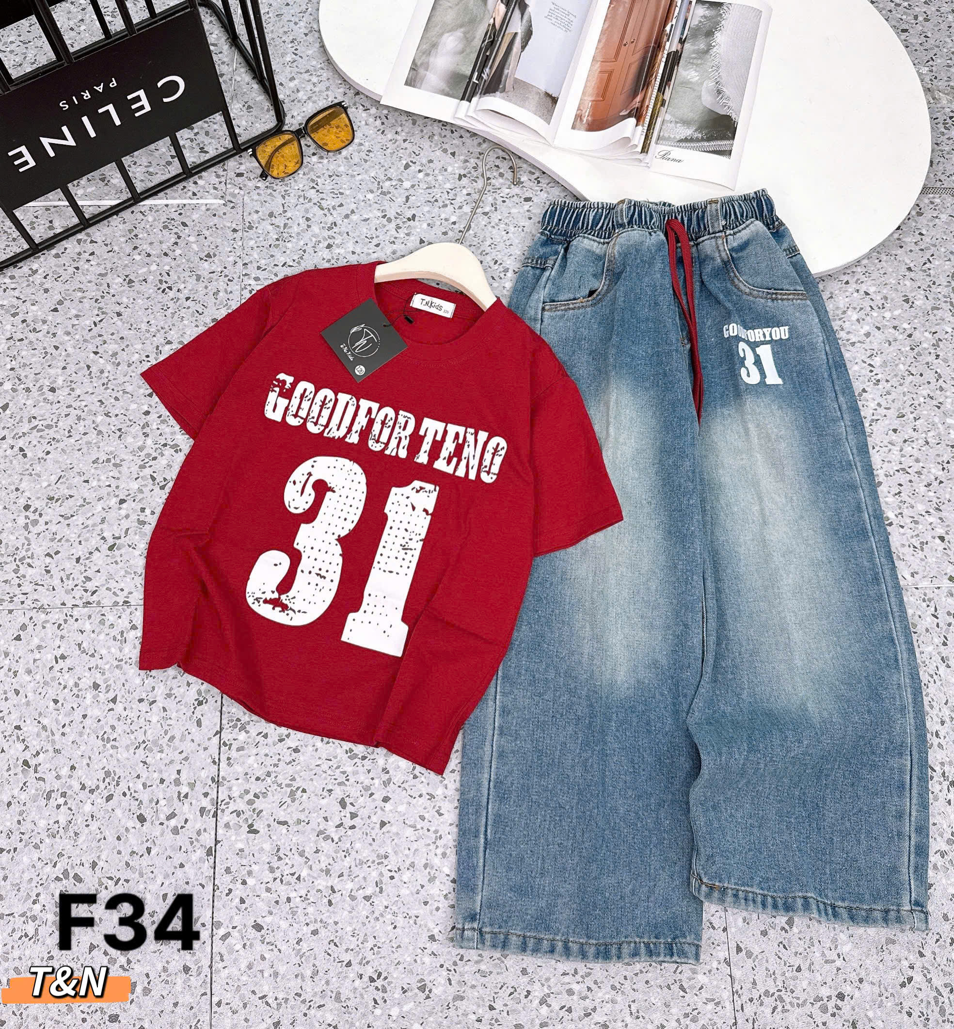 G709-Set áo số 31 quần jean dài (23.45kg)