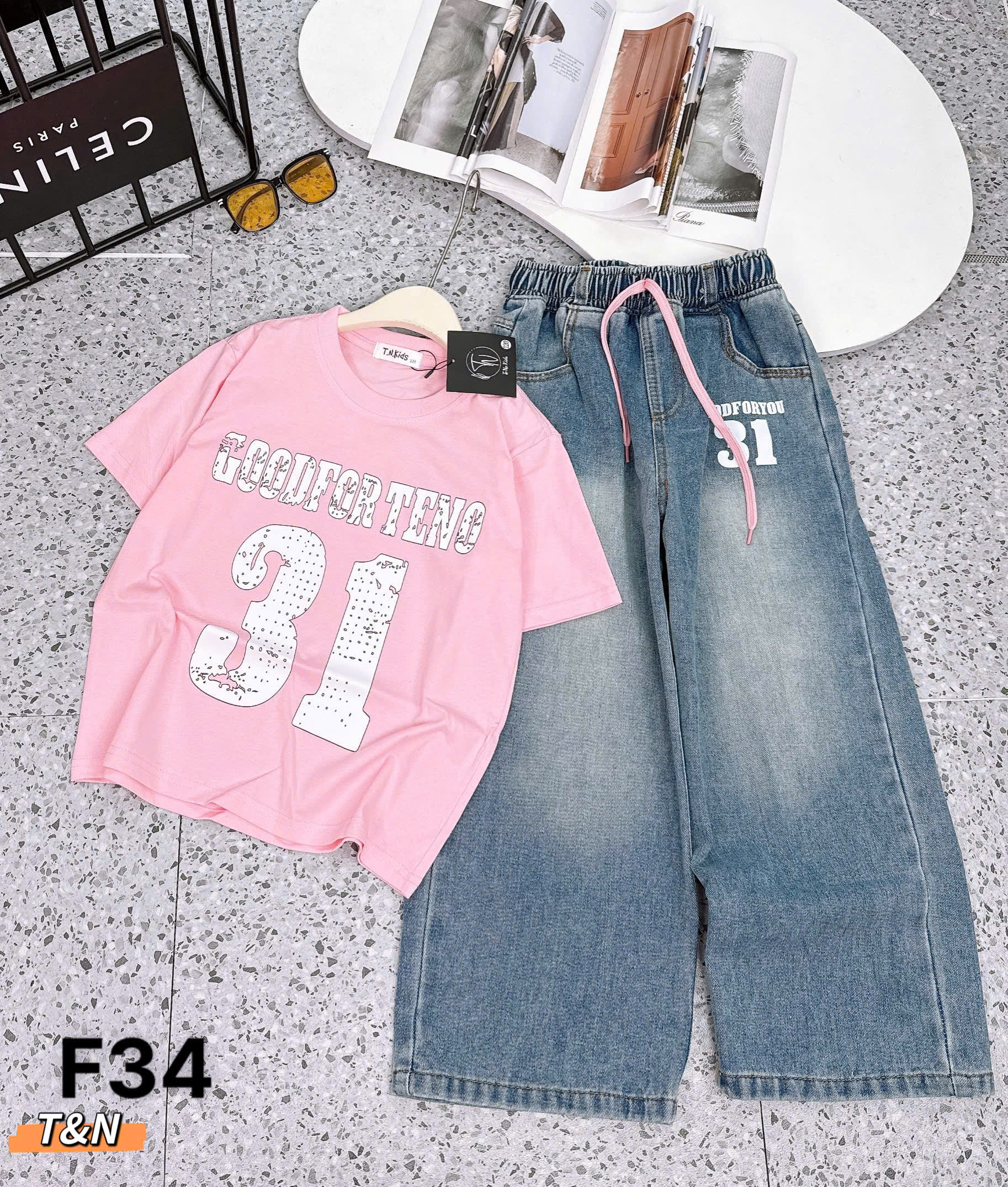 G709-Set áo số 31 quần jean dài (23.45kg)