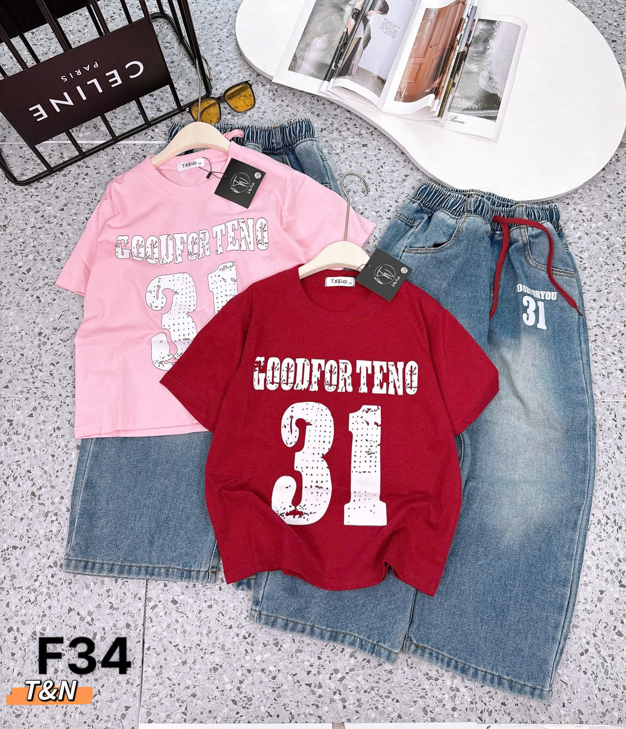 G709-Set áo số 31 quần jean dài (23.45kg)