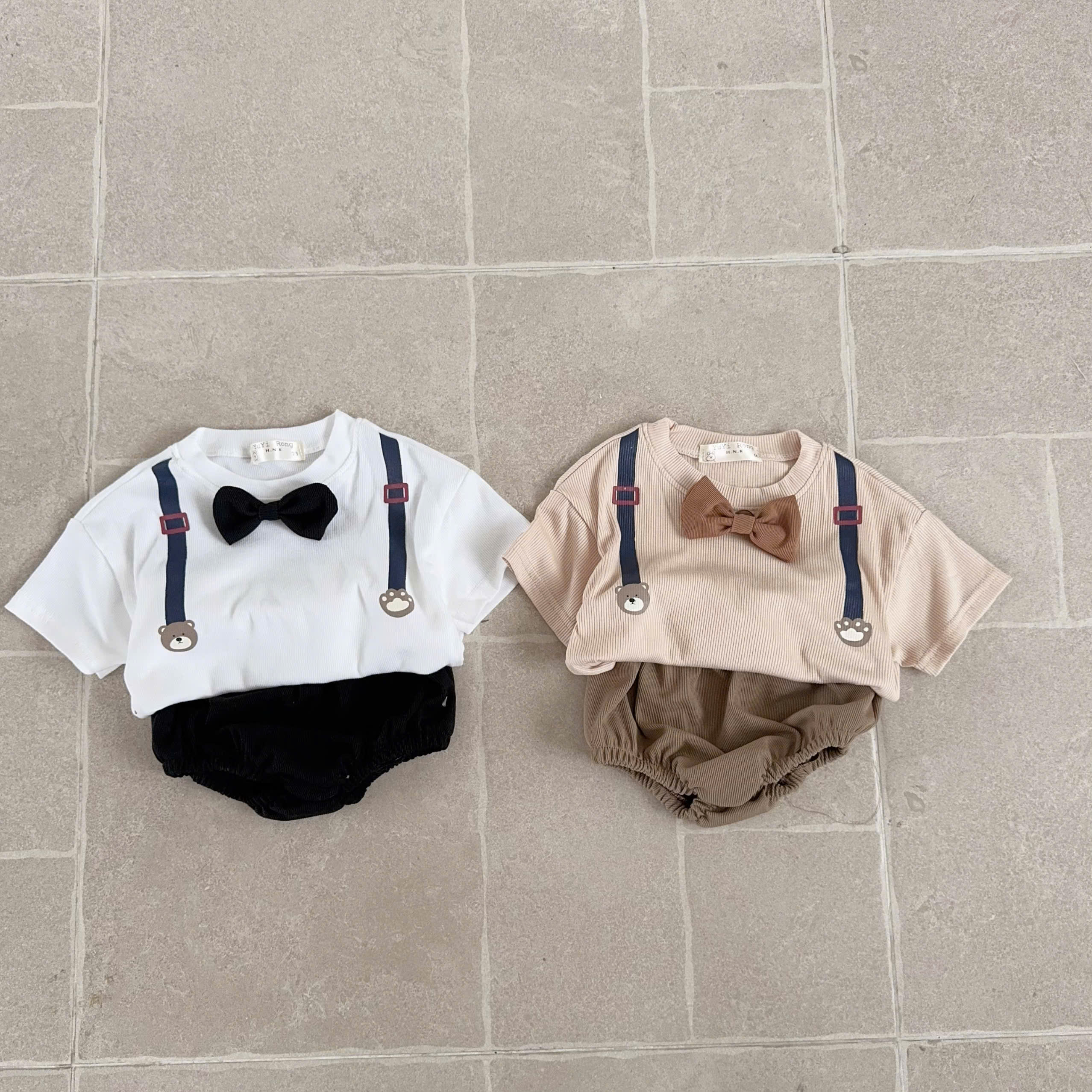 BD134-Set áo tăm quần chip kèm nơ (03.13kg)