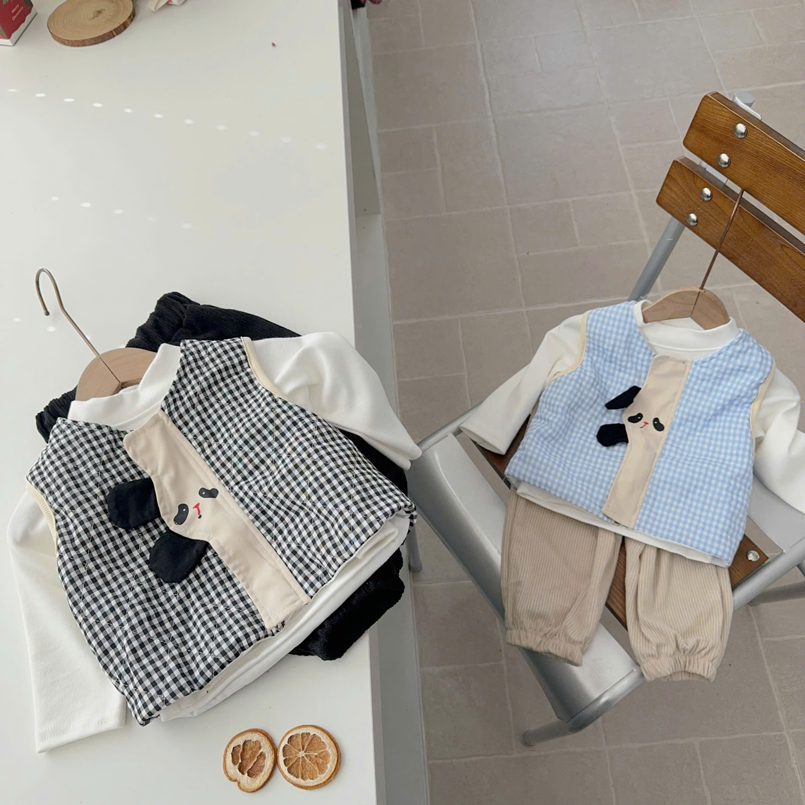 T554-Set 3 món cún gile kẻ (06.14kg)