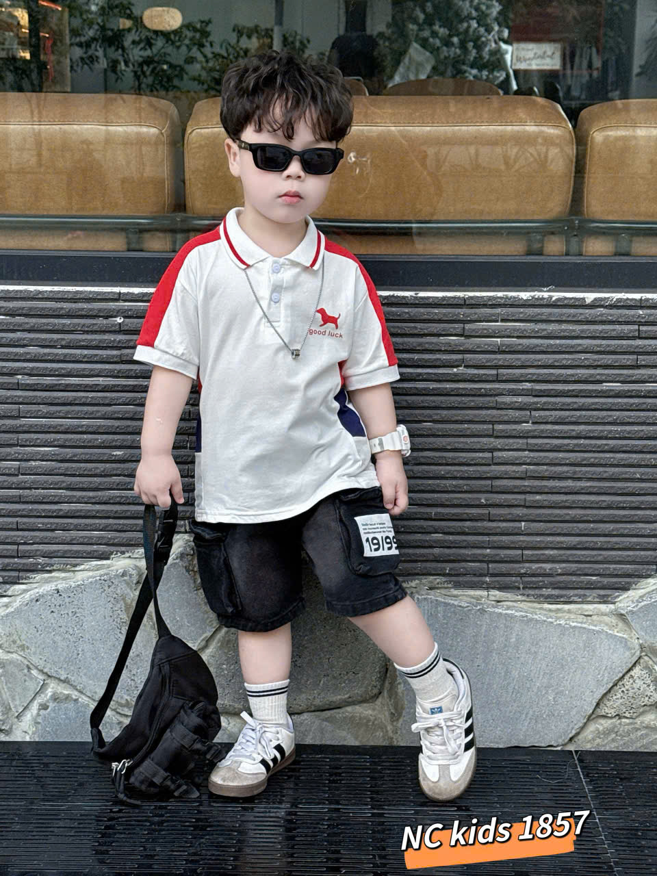 T556-Set áo polo cún phối q jean hộp (09.26kg)