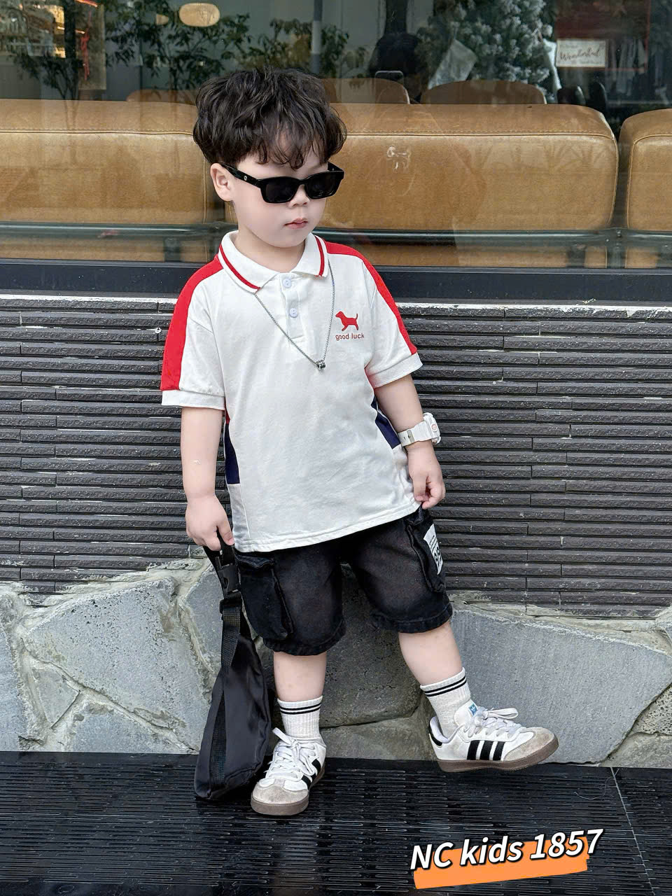 T556-Set áo polo cún phối q jean hộp (09.26kg)