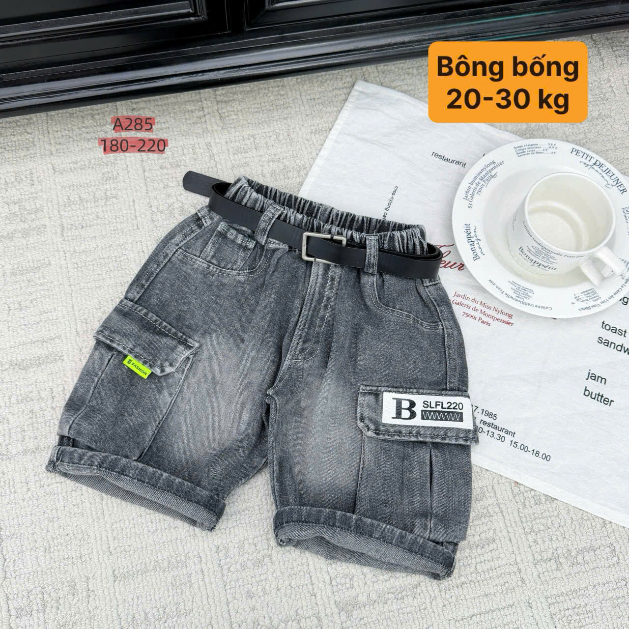 Q282-Quần jean lửng hộp chữ B (18.32kg)