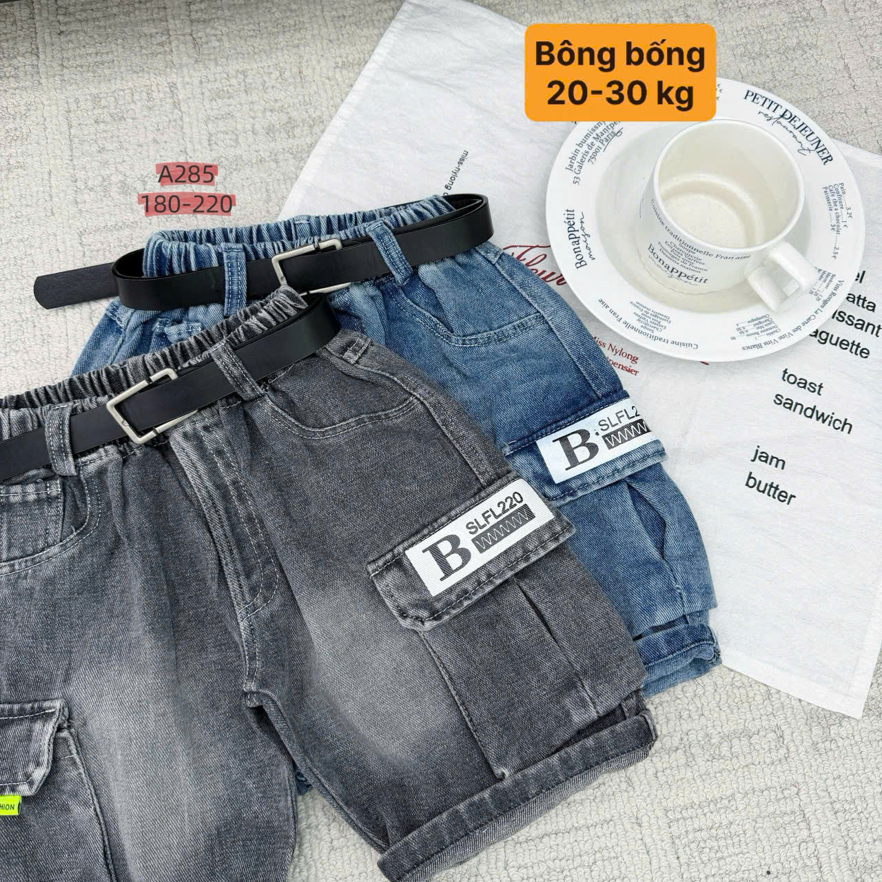 Q282-Quần jean lửng hộp chữ B (18.32kg)