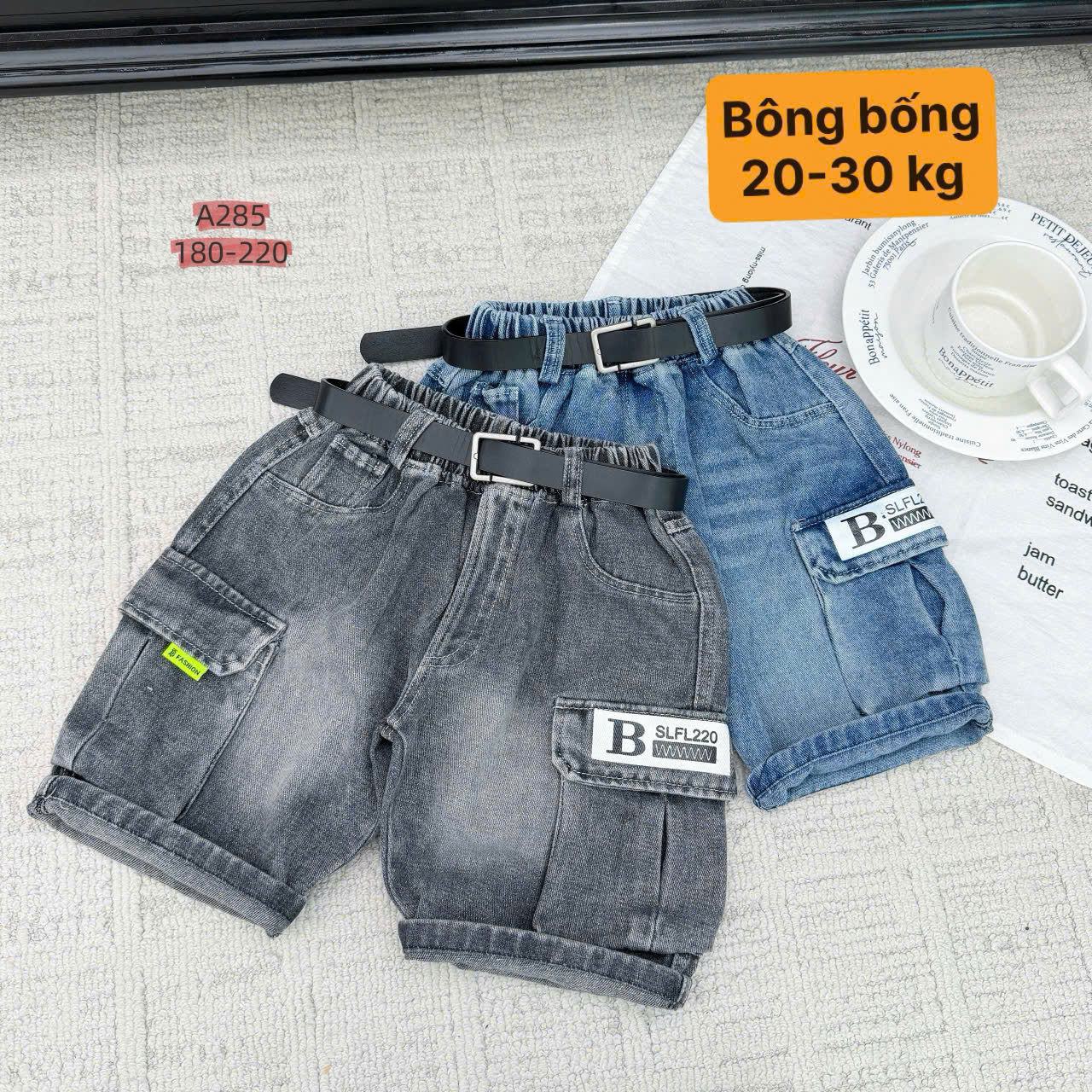 Q282-Quần jean lửng hộp chữ B (18.32kg)