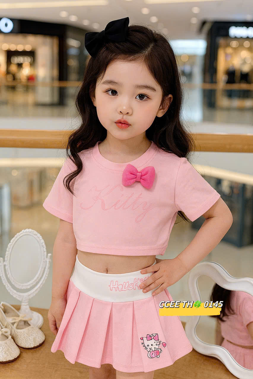 G724-Set Kitty thun crop váy ngắn (08.30kg)