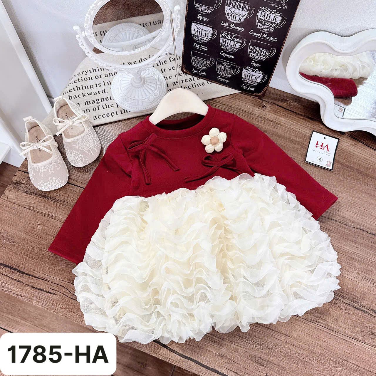 V341-Váy len lg thỏ gợn sóng hoa (10.30kg)