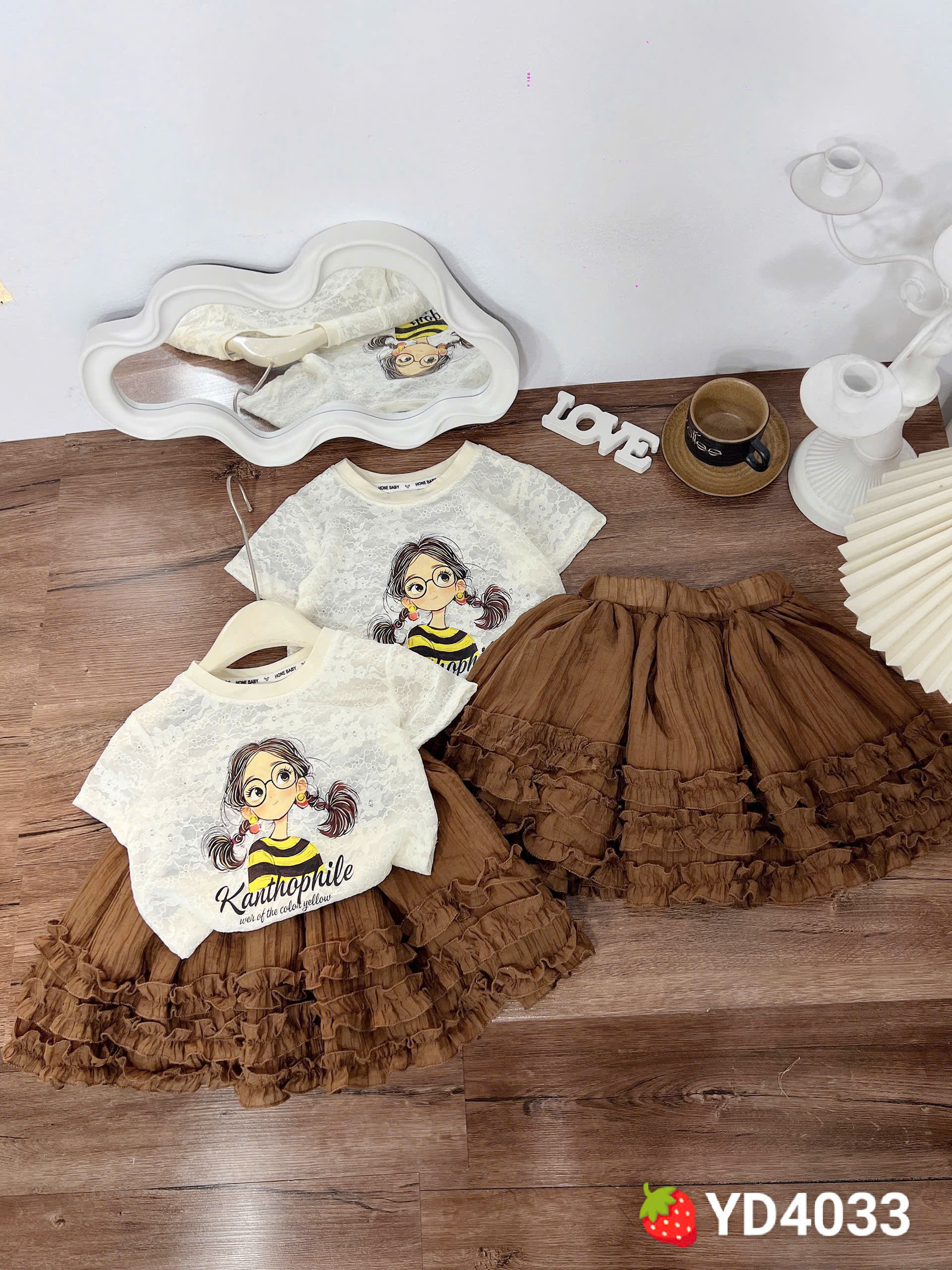 G733-Set áo ren bé cv nâu đũi (10.30kg)