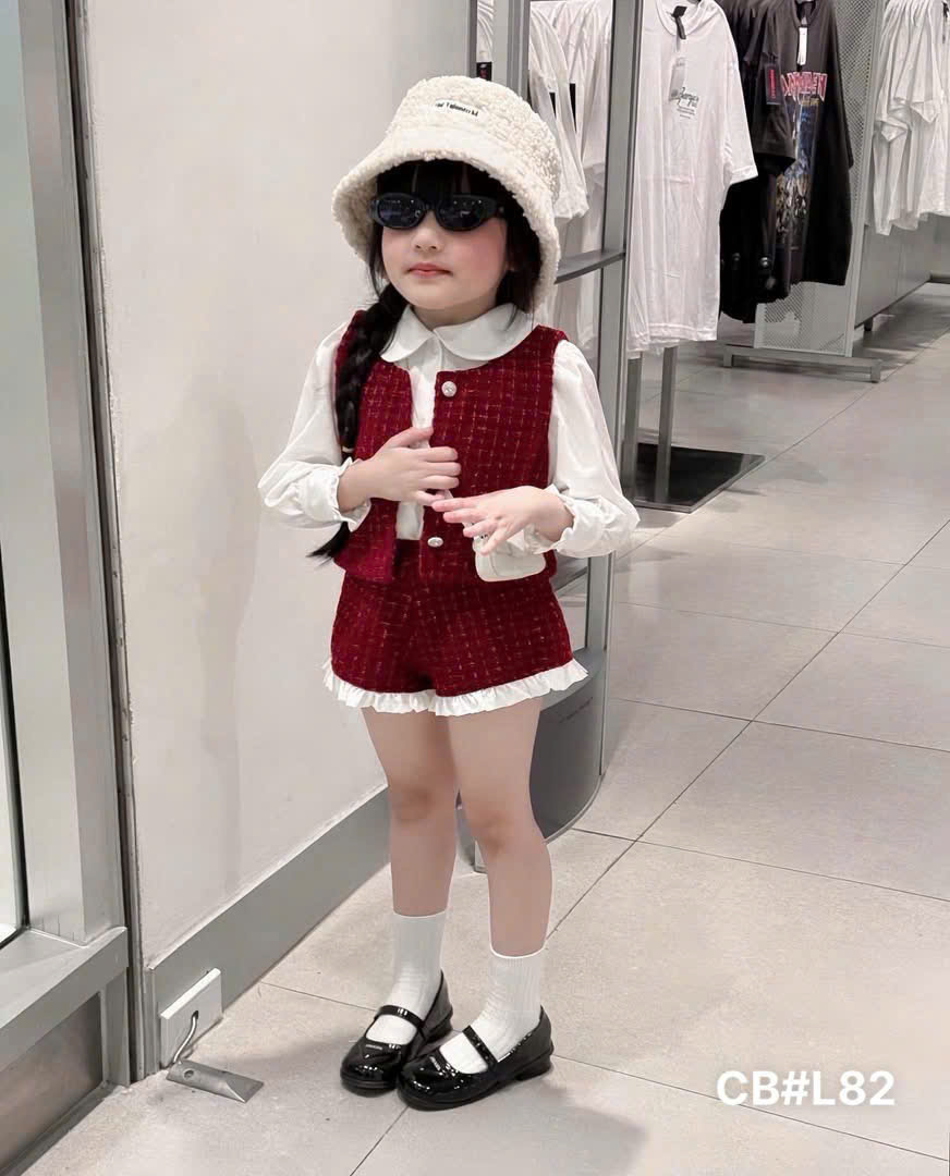 G735-Set smi dài gile quần dạ đỏ (10.28kg)