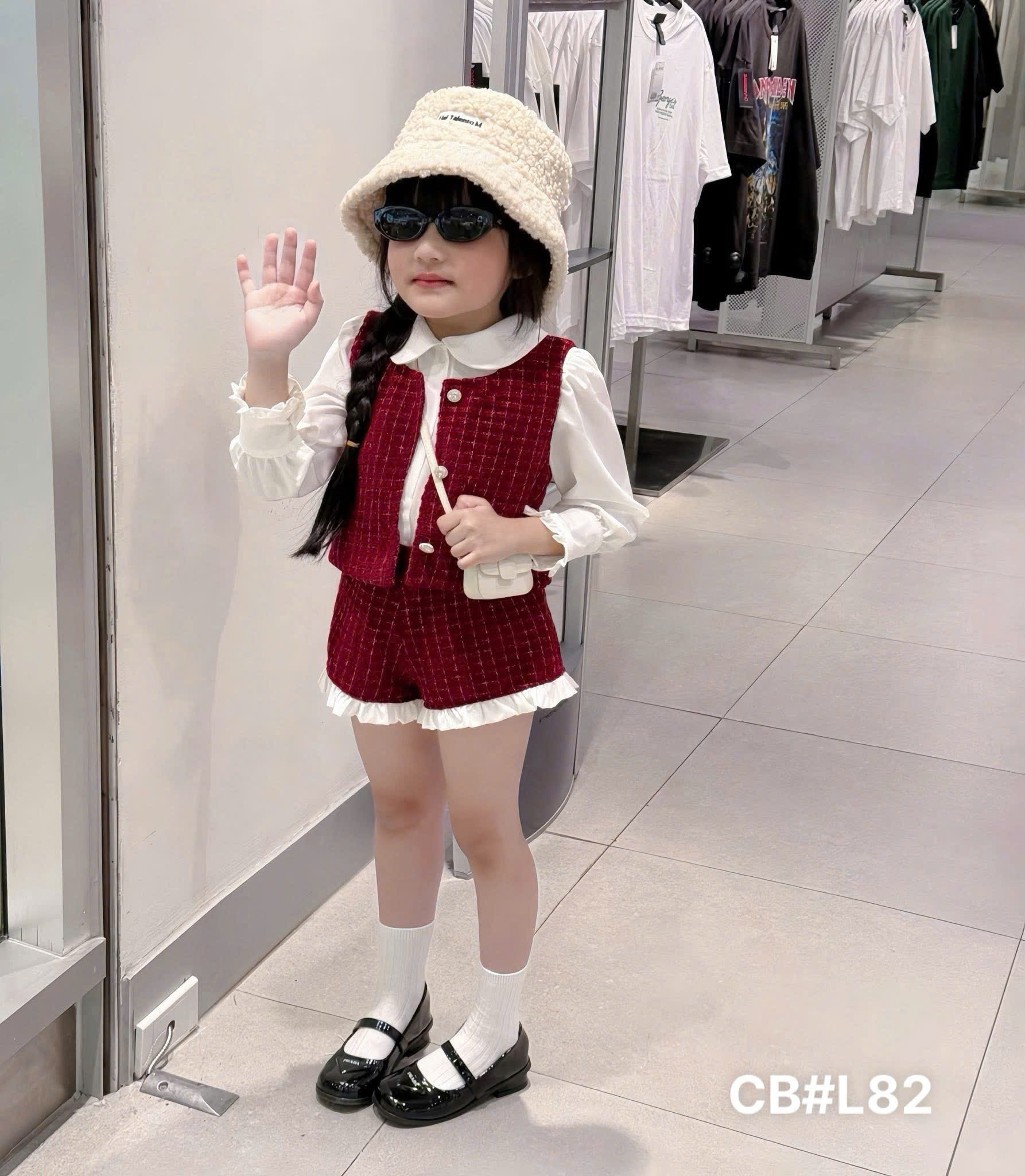 G735-Set smi dài gile quần dạ đỏ (10.28kg)