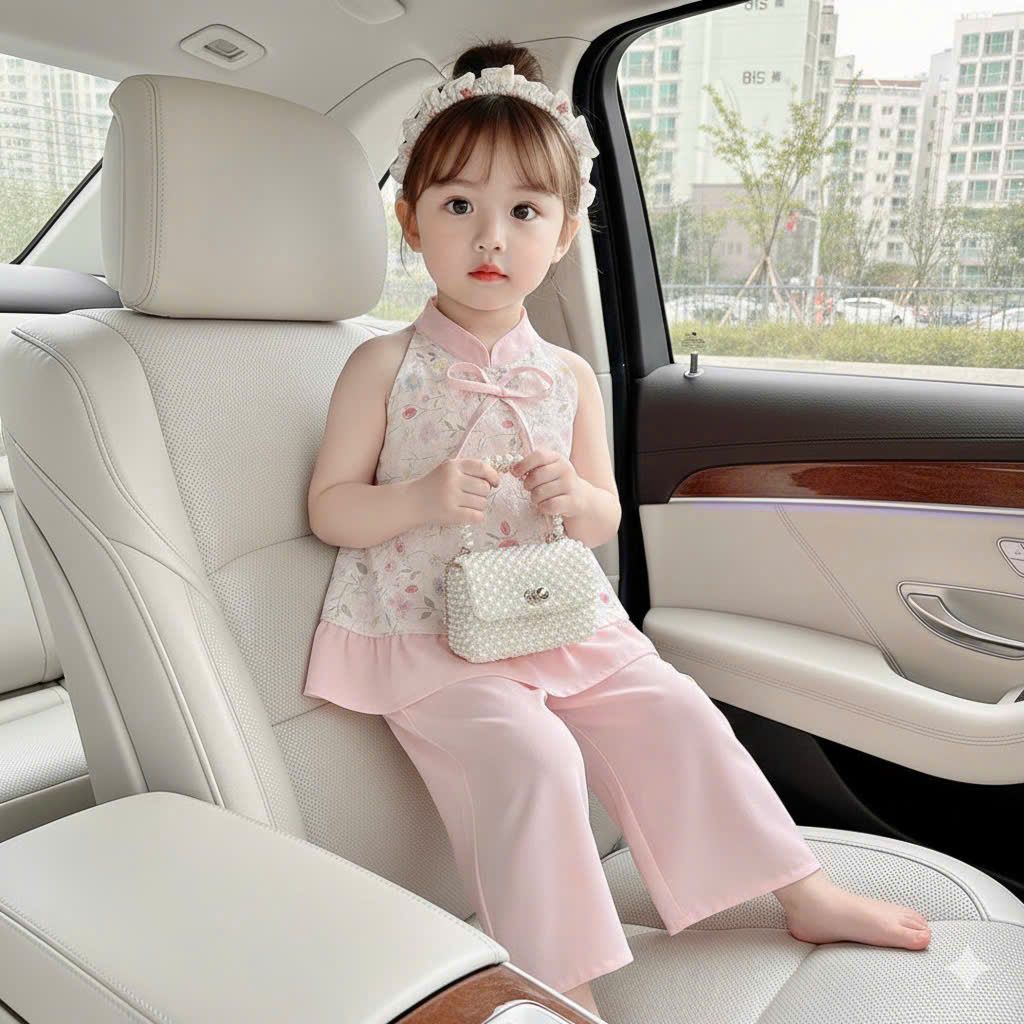 G737-Cách tân yếm hồng thêu q dài (07.18kg)