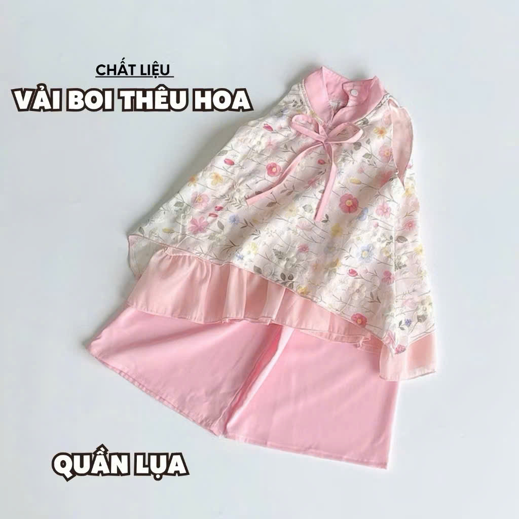 G737-Cách tân yếm hồng thêu q dài (07.18kg)