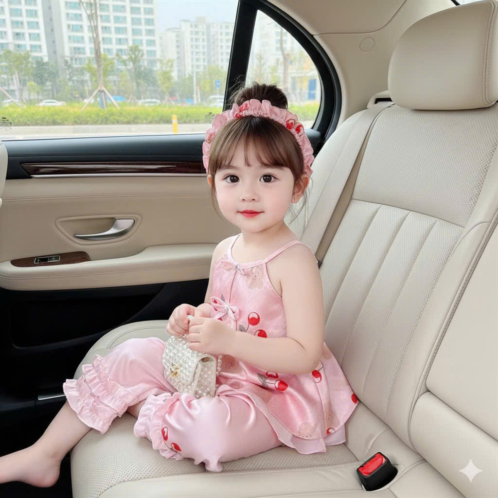 G738-Cách tân cổ yếm gấu hồng q dài (07.12kg)