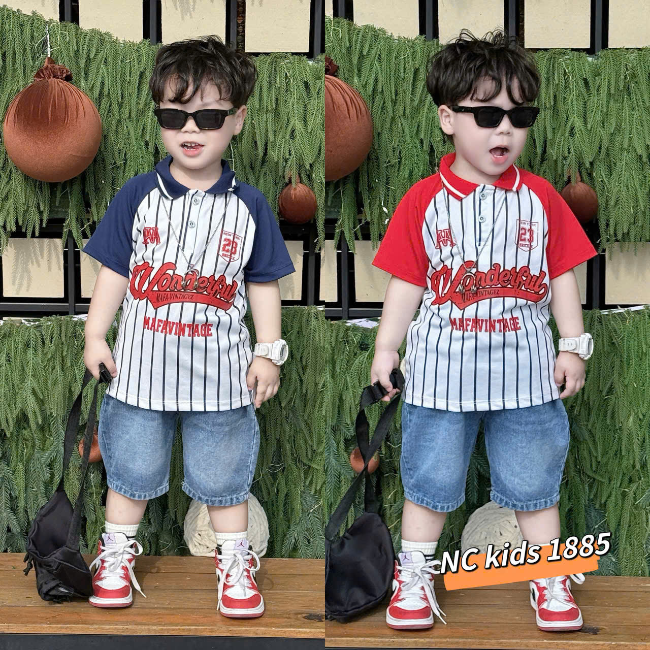 T572-Set polo kẻ chữ q jean (10.27kg)