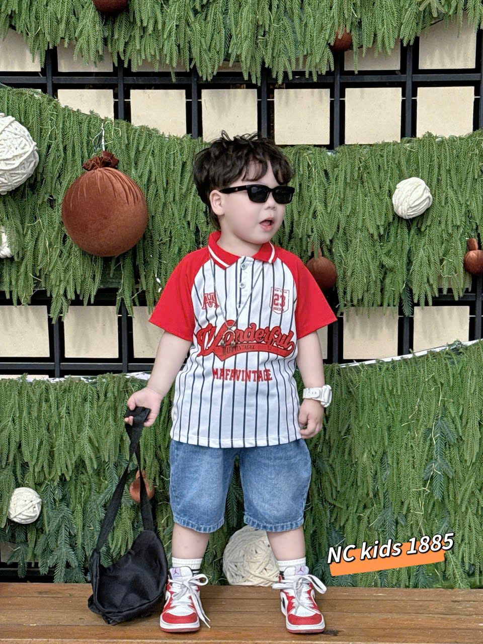 T572-Set polo kẻ chữ q jean (10.27kg)