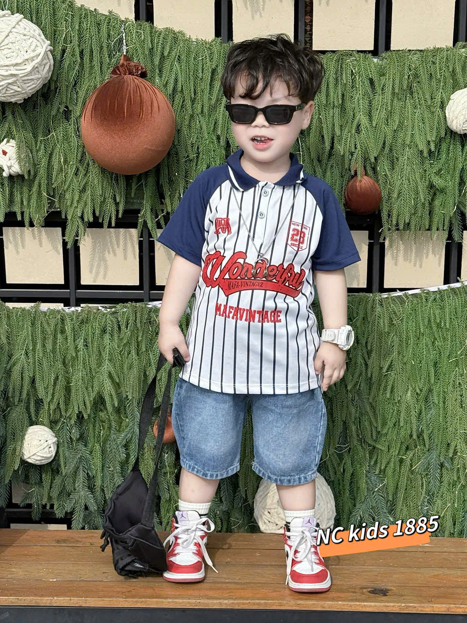 T572-Set polo kẻ chữ q jean (10.27kg)