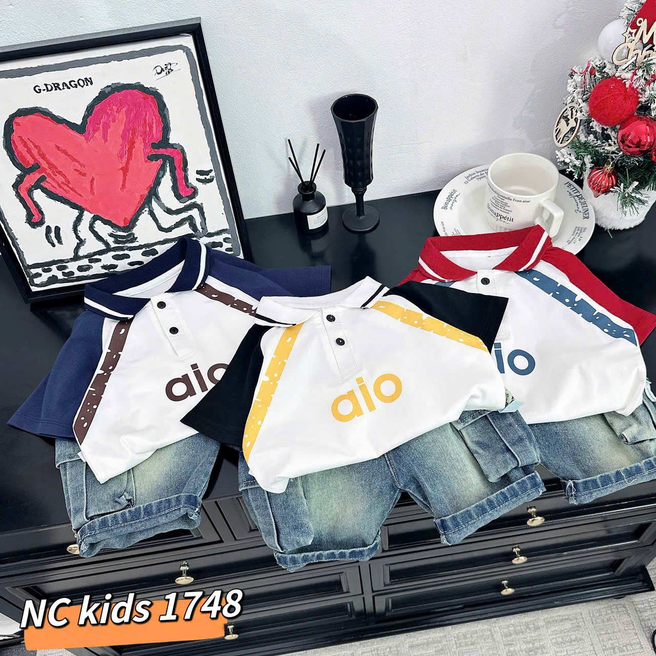 T573-Set polo Alo viền q jean (08.28kg)