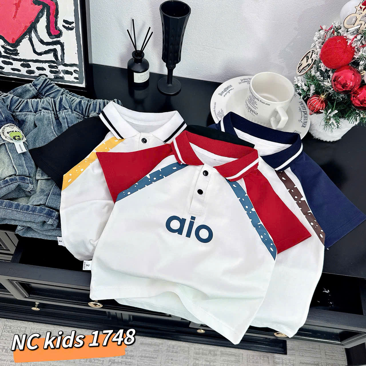 T573-Set polo Alo viền q jean (08.28kg)