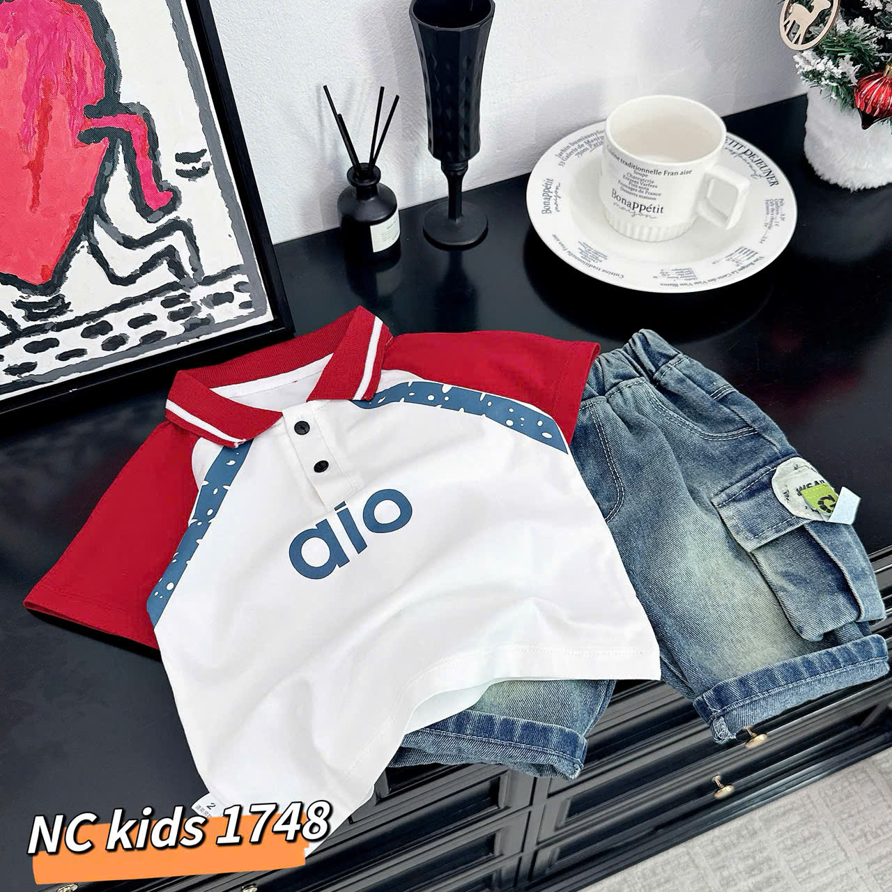 T573-Set polo Alo viền q jean (08.28kg)