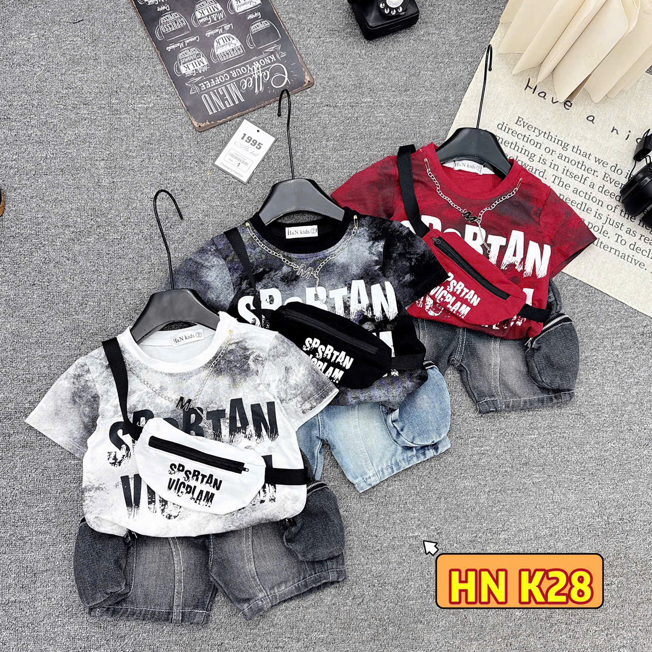 T574-Set áo đen xích M q hộp túi (07.24kg)