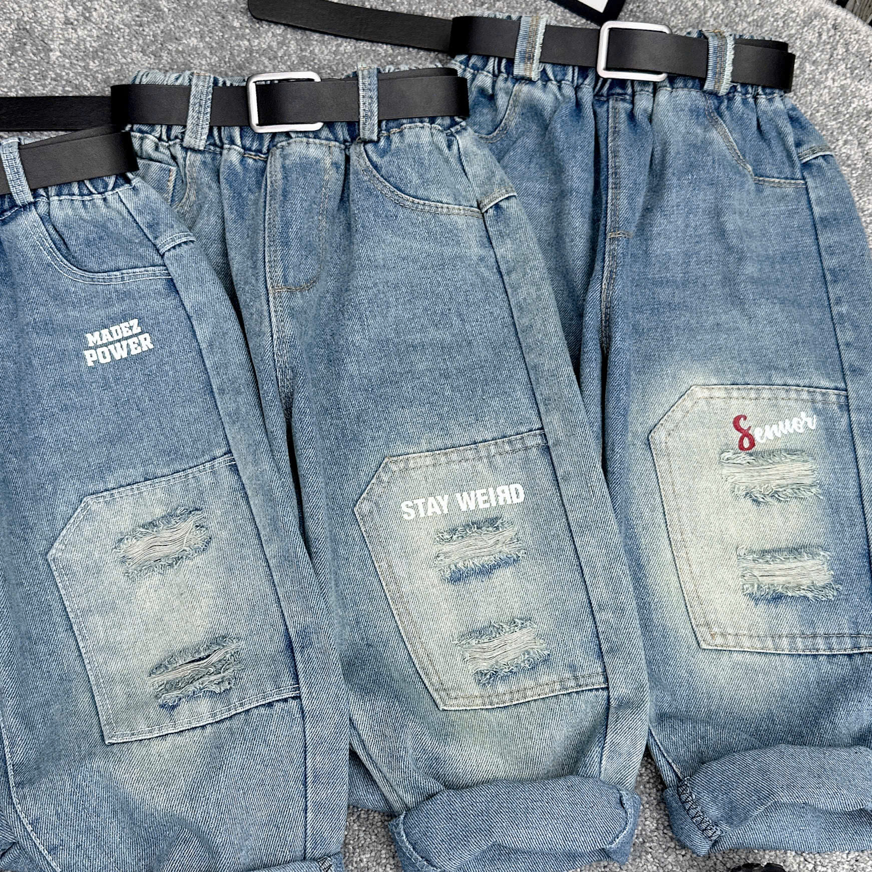 Q294-Quần baggy xanh rách gối (17.26kg)